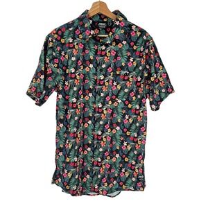 Wesc Floral Button Up Shirt Short Sleeve‎ Men's S Hawaiian Resort Beach